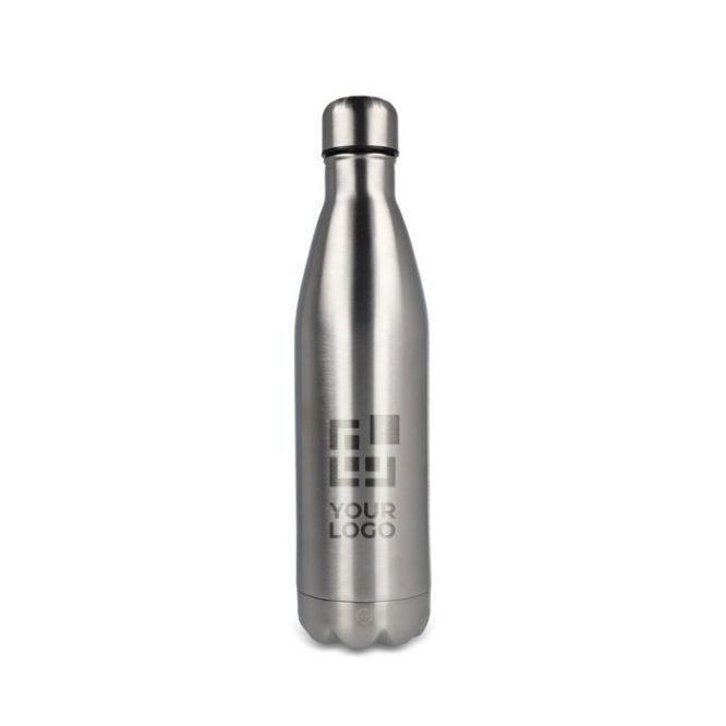 Botella de acero inoxidable reciclado con tapón plateado 750ml