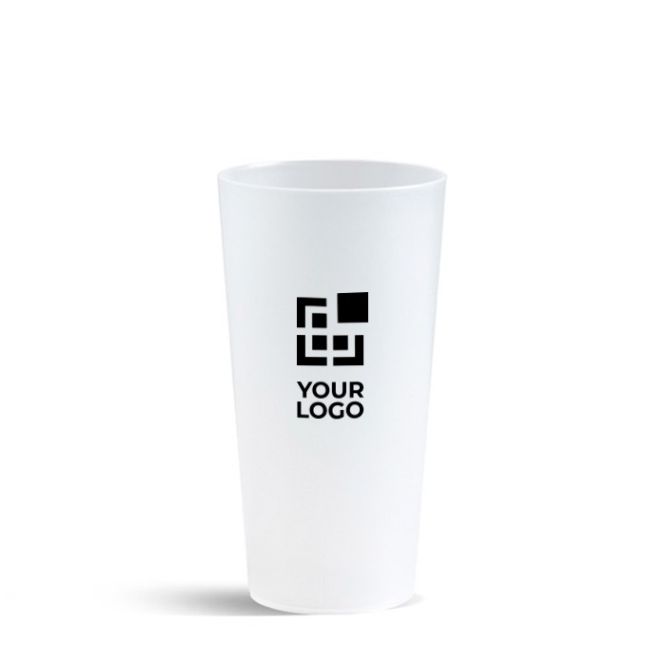 Vaso de plástico reutilizable ideal para fiestas hecho en EU 500ml vista de impresión