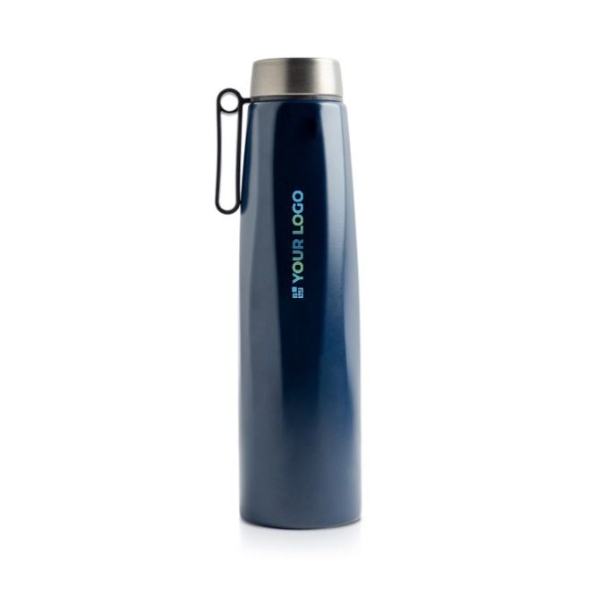 Botella termo de acero inoxidable reciclado con asa útil 750ml vista de impresión