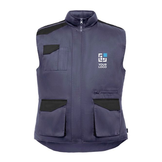 Chaleco laboral multibolsillos de poliéster y algodón 200 g/m2 Roly Armada 