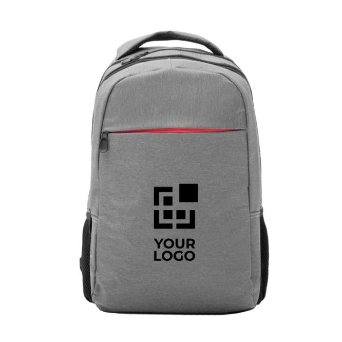 Mochila de poliéster jaspeada con compartimento para PC