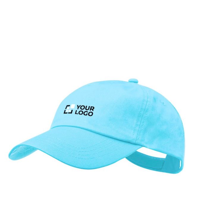 Gorra de algodón de 5 paneles con cierre de velcro en varios colores