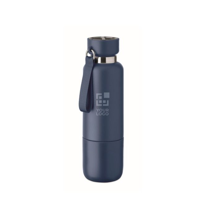 Botella isotérmica con asa y vaso en parte inferior 500ml
