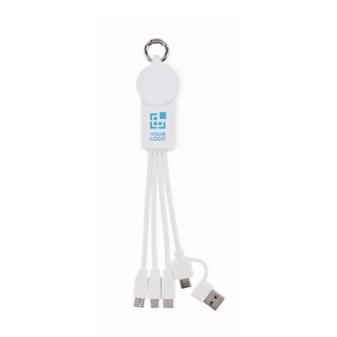 Llavero con distintos cables de carga con distintas salidas