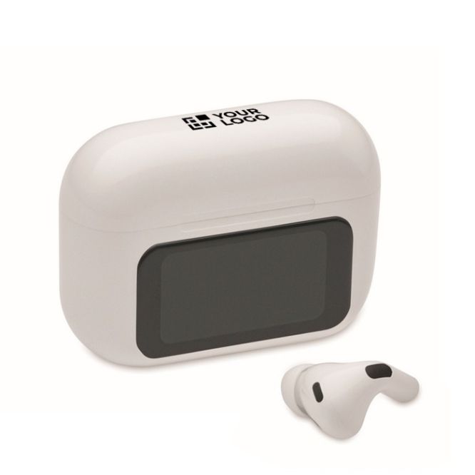 Auriculares inalámbricos con estuche de pantalla táctil