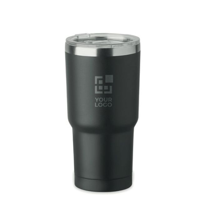Vaso de acero inoxidable con tapa con orificio deslizante 500ml