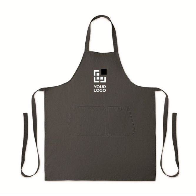 Delantal con bolsillos delanteros y ajustable del cuello 240g/m2