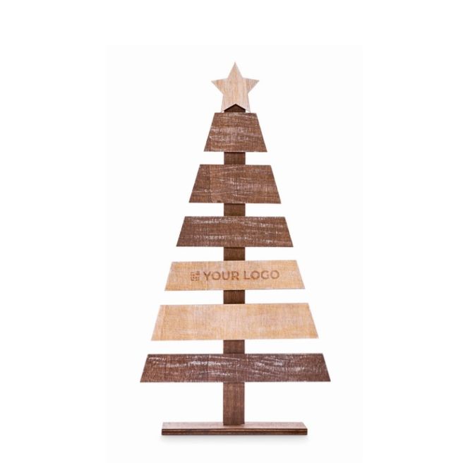Árbol de Navidad para decoración hecho de madera personalizable