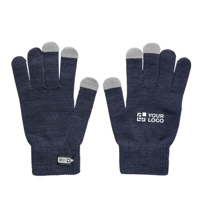 Guantes de invierno de RPET con 3 dedos de posible uso de pantallas