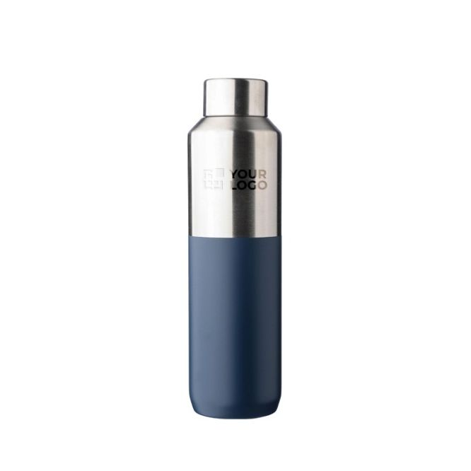 Botella de acero inoxidable reciclado con tapón plateado 600ml