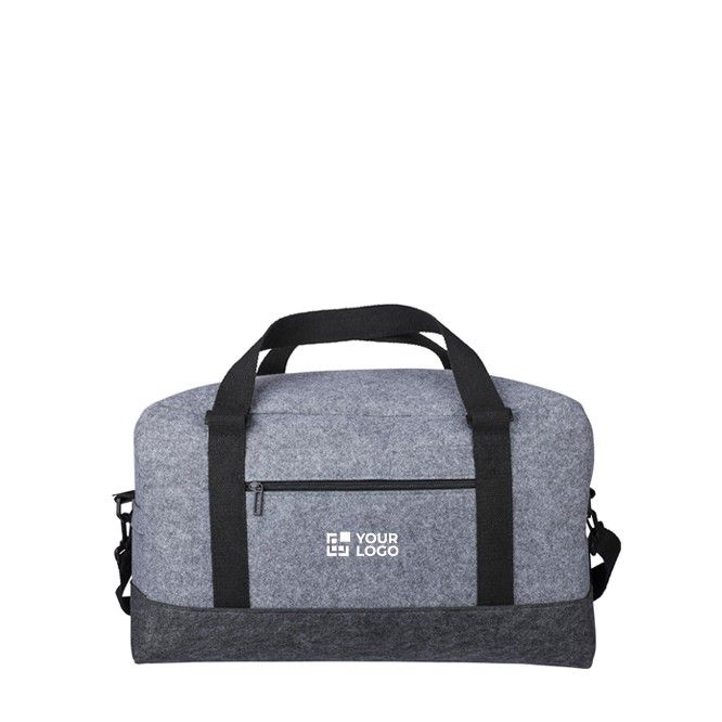 Bolsa de deporte de fieltro RPET con pequeño compartimiento delante