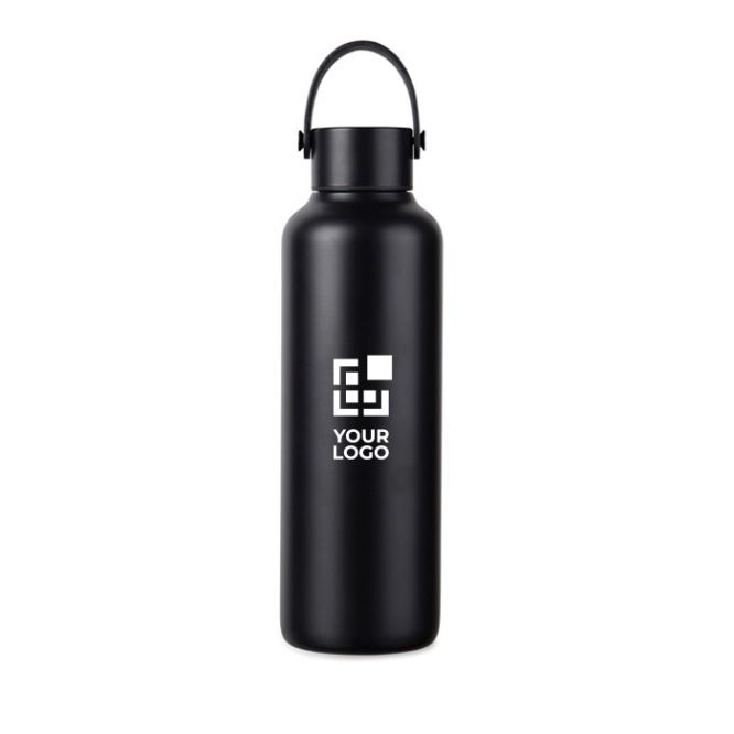 Botella térmica en acero inoxidable reciclado con asa minimalista 600ml