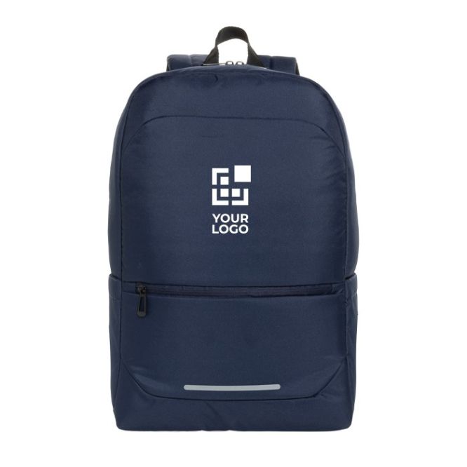 Mochila en poliéster reciclado con diseño business y bolsillos 15.6