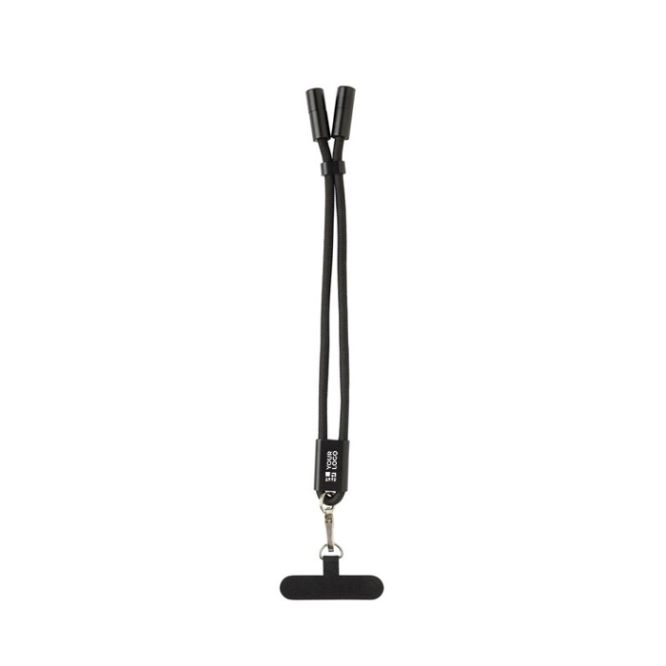 Correa de muñeca para móvil RPET con cable USB-C y carga rápida 60W