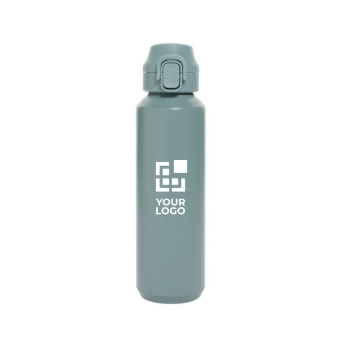 Botella sport en acero reciclado con tapa bloqueable antigoteo 600 ml