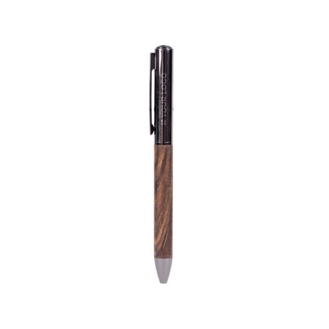 Bolígrafo elegante de madera de mecanismo giratorio con tinta azul