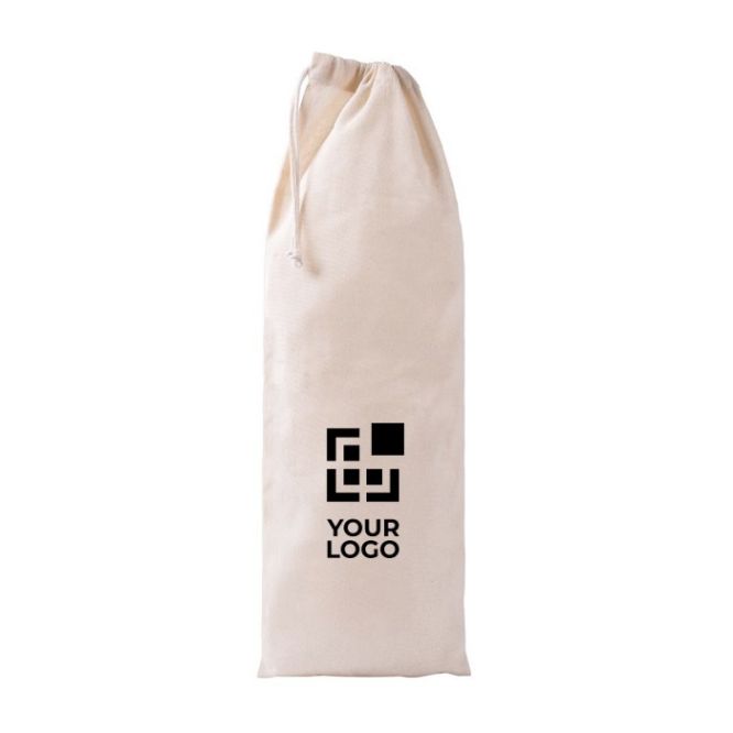 Bolsa para pan baguette de algodón reciclado con cierre de cordón