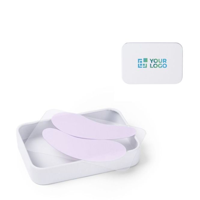 Set reutilizable de parches para ojos de silicona en una caja