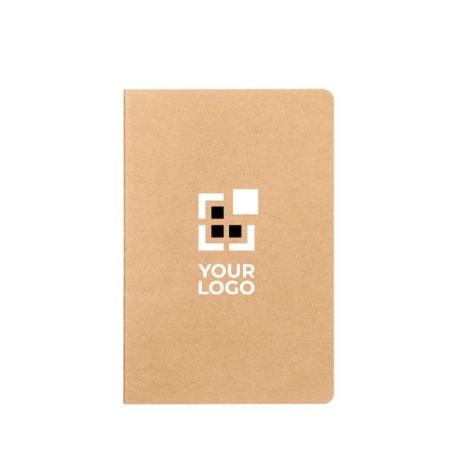 Libretas con hojas color crema y papel FSC a cuadros A5