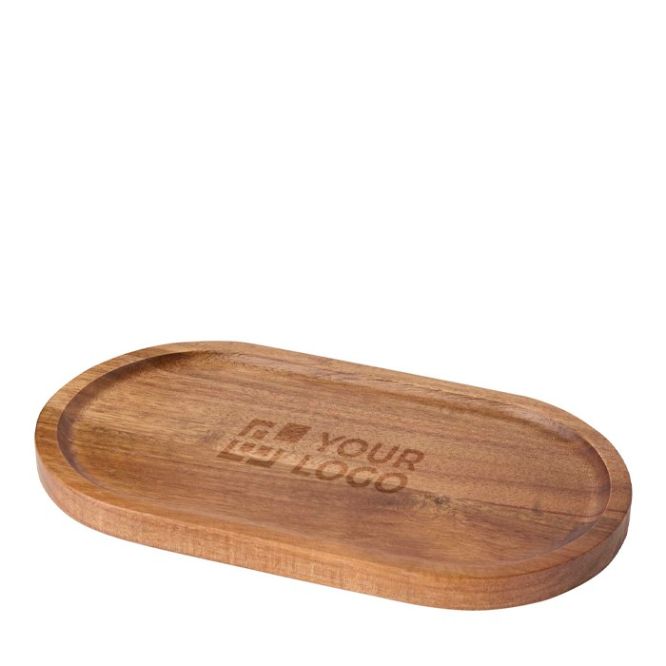 Bandeja elegante para servir de madera de acacia de calidad