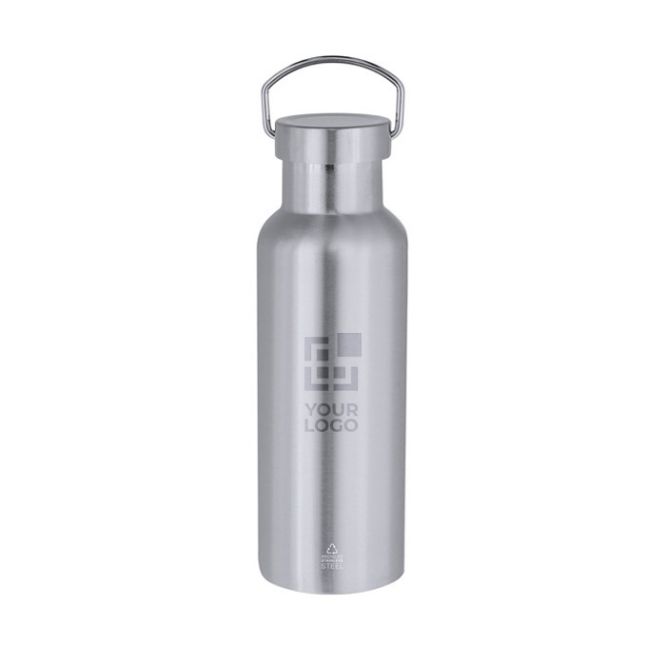 Botella térmica de acero inoxidable con asa de transporte 500ml