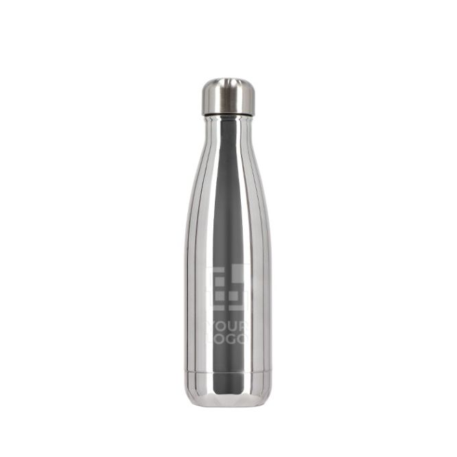 Botella térmica de acero reciclado con acabado brillante 500ml