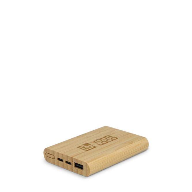 Powerbank de bambú sostenible con certificación FSC 5.000 mAh