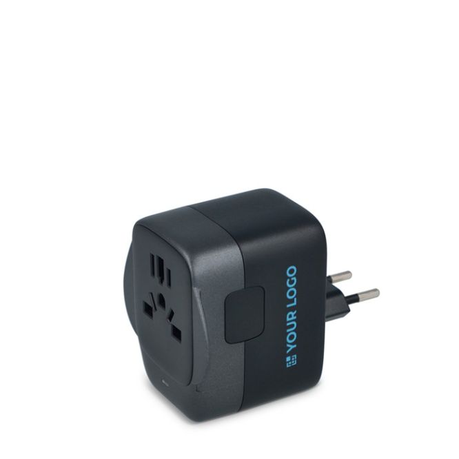 Adaptador para viajes compacto con funcionalidad en más de 150 países