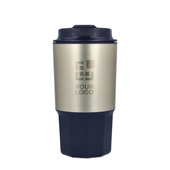 Vaso para llevar de acero inoxidable con tapa antiderrame 450ml
