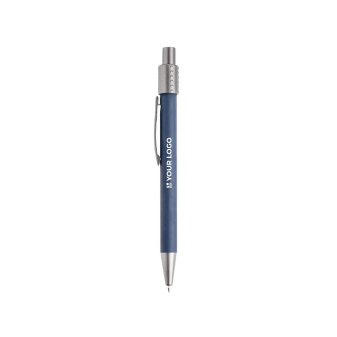 Bolígrafo de aluminio con clip metálico y spinner tinta negra