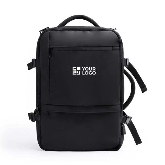 Mochila de viaje piel PU extensible con bolsillo para portátil 17” vista principal