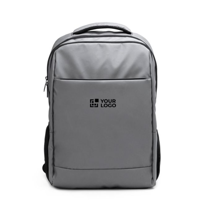 Mochila de piel PU con asas y hombro acolchadas para portátil 15