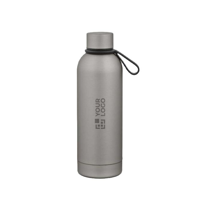 Botella térmica de acero inox reciclado con asa de silicona 490ml