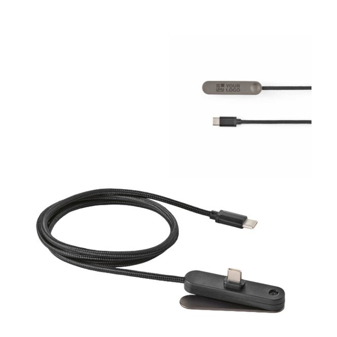 Cable de carga rápida USB-C con soporte para móvil integrado 60W