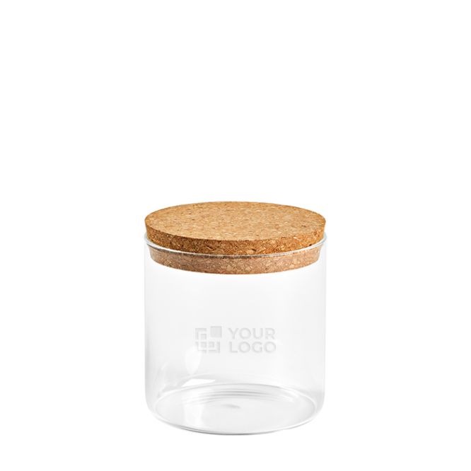 Bote de vidrio borosilicato para cocina con tapa de corcho 500ml