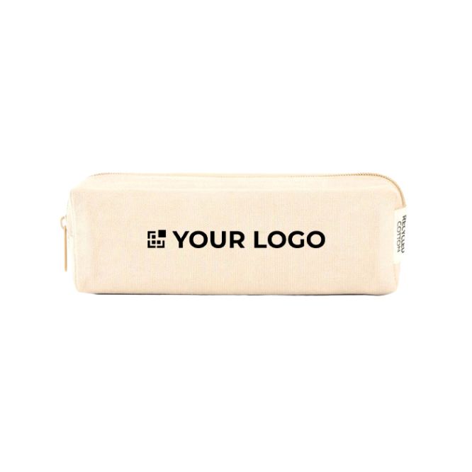 Estuche multiusos de lona reciclada con cremallera 270 g/m2
