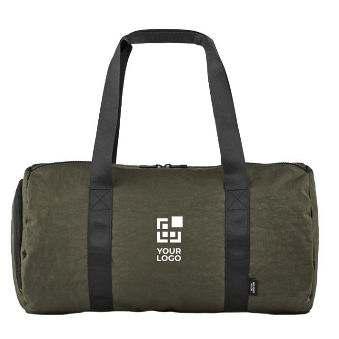 Bolsa de gimnasio de nylon reciclado con compartimento para calzado