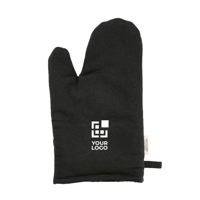 Guante de cocina con pulgar separado en algodón reciclado 220g /m2