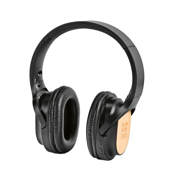 Auriculares inalámbricos con bambú, carga USB-C y batería de 8H
