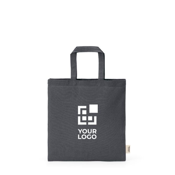 Bolsa de algodón reciclado natural con asas de 30cm y 140 g/m2