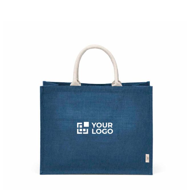 Bolsa de la compra de yute laminado con asas de algodón 20L