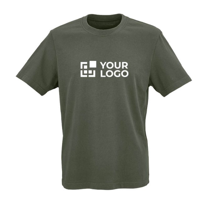Camiseta unisex de algodón orgánico con cuello de canalé 140 g/m2