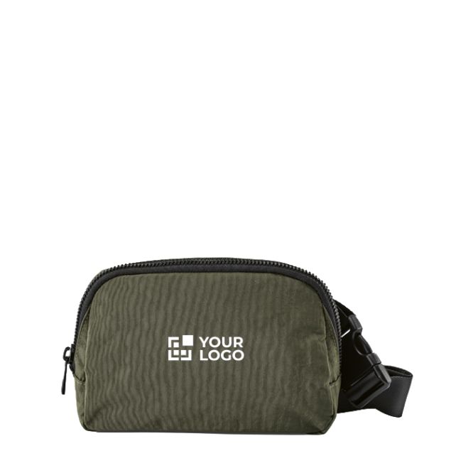 Riñonera de nylon reciclado impermeable con bolsillo trasero 1,5L