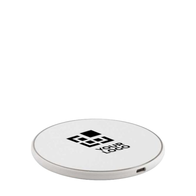 Cargador inalámbrico magnético de plástico reciclado con USB-C y 15W