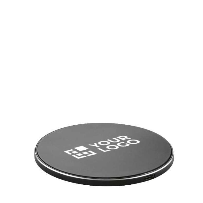 Cargador inalámbrico magnético de aluminio reciclado con USB-C y 15W
