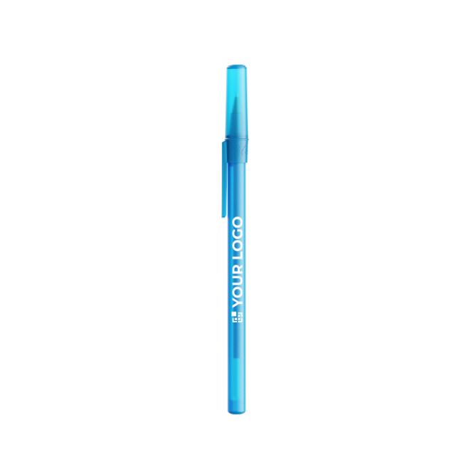 Bolígrafo de plástico de escritura suave con tinta azul Round Stic BIC®