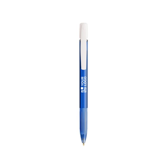 Bolígrafo de plástico con pulsador retráctil y tinta azul BIC®