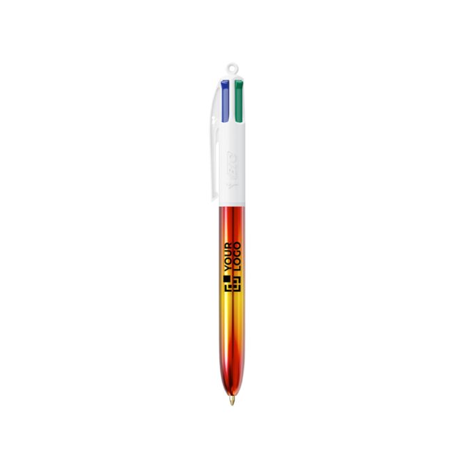 Bolígrafo de plástico con acabado metálico con tinta 4 colores Flags BIC®