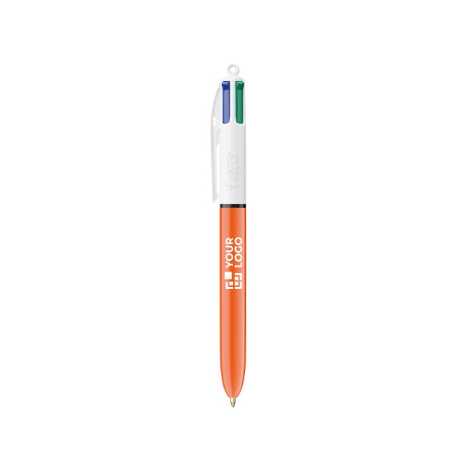 Bolígrafo de plástico con escritura fina 0,8mm y 4 tinta de colores BIC®