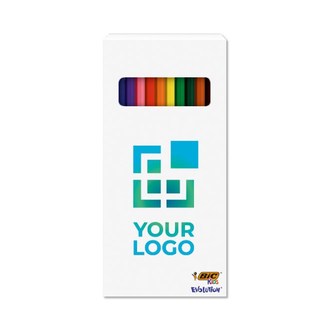 Set de colorear reciclado con certificación FSC® y 12 lápices BIC®